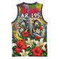 Central African Republic Day Basketball Jersey Elephant Colorful Paint Splatter Map Tropical Flowers