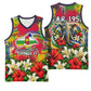 Central African Republic Day Basketball Jersey Elephant Colorful Paint Splatter Map Tropical Flowers