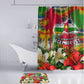 Central African Republic Day Bathroom Set Elephant Colorful Paint Splatter Map Tropical Flowers