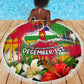 Central African Republic Day Beach Blanket Elephant Colorful Paint Splatter Map Tropical Flowers