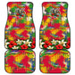 Central African Republic Day Car Mats Elephant Colorful Paint Splatter Map Tropical Flowers
