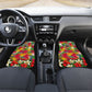 Central African Republic Day Car Mats Elephant Colorful Paint Splatter Map Tropical Flowers