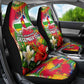 Central African Republic Day Car Seat Cover Elephant Colorful Paint Splatter Map Tropical Flowers