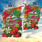 Central African Republic Day Garden Flag Elephant Colorful Paint Splatter Map Tropical Flowers