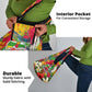 Central African Republic Day Grocery Bag Elephant Colorful Paint Splatter Map Tropical Flowers