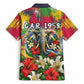 Central African Republic Day Hawaiian Shirt Elephant Colorful Paint Splatter Map Tropical Flowers