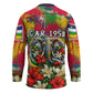 Central African Republic Day Hockey Jersey Elephant Colorful Paint Splatter Map Tropical Flowers