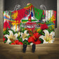 Central African Republic Day Hooded Blanket Elephant Colorful Paint Splatter Map Tropical Flowers