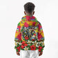 Central African Republic Day Kid Hoodie Elephant Colorful Paint Splatter Map Tropical Flowers