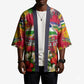 Central African Republic Day Kimono Elephant Colorful Paint Splatter Map Tropical Flowers