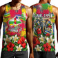 Central African Republic Day Men Tank Top Elephant Colorful Paint Splatter Map Tropical Flowers