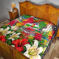 Central African Republic Day Quilt Elephant Colorful Paint Splatter Map Tropical Flowers