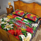 Central African Republic Day Quilt Bed Set Elephant Colorful Paint Splatter Map Tropical Flowers