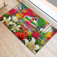 Central African Republic Day Rubber Doormat Elephant Colorful Paint Splatter Map Tropical Flowers