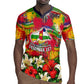 Central African Republic Day Rugby Jersey Elephant Colorful Paint Splatter Map Tropical Flowers