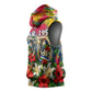 Central African Republic Day Sleeveless Hoodie Elephant Colorful Paint Splatter Map Tropical Flowers