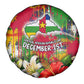 Central African Republic Day Spare Tire Cover Elephant Colorful Paint Splatter Map Tropical Flowers
