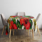 Central African Republic Day Tablecloth Elephant Colorful Paint Splatter Map Tropical Flowers