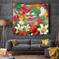 Central African Republic Day Tapestry Elephant Colorful Paint Splatter Map Tropical Flowers