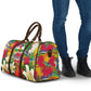 Central African Republic Day Travel Bag Elephant Colorful Paint Splatter Map Tropical Flowers