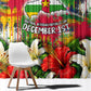 Central African Republic Day Window Curtain Elephant Colorful Paint Splatter Map Tropical Flowers