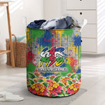 Central African Republic 1958 Laundry Basket Leopard Colorful Paint Splatter Patriotic Flag