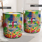 Central African Republic 1958 Laundry Basket Leopard Colorful Paint Splatter Patriotic Flag