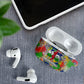 Central African Republic 1958 AirPods Case Leopard Colorful Paint Splatter Patriotic Flag