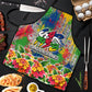 Central African Republic 1958 Apron Leopard Colorful Paint Splatter Patriotic Flag