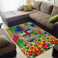 Central African Republic 1958 Area Rug Leopard Colorful Paint Splatter Patriotic Flag