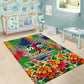 Central African Republic 1958 Area Rug Leopard Colorful Paint Splatter Patriotic Flag