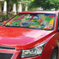 Central African Republic 1958 Auto Sun Shade Leopard Colorful Paint Splatter Patriotic Flag