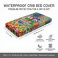 Central African Republic 1958 Baby Bed Cover Leopard Colorful Paint Splatter Patriotic Flag