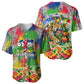 Central African Republic 1958 Baseball Jersey Leopard Colorful Paint Splatter Patriotic Flag
