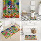 Central African Republic 1958 Bathroom Set Leopard Colorful Paint Splatter Patriotic Flag