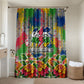 Central African Republic 1958 Bathroom Set Leopard Colorful Paint Splatter Patriotic Flag