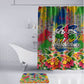 Central African Republic 1958 Bathroom Set Leopard Colorful Paint Splatter Patriotic Flag