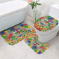 Central African Republic 1958 Bathroom Set Leopard Colorful Paint Splatter Patriotic Flag