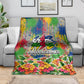 Central African Republic 1958 Blanket Leopard Colorful Paint Splatter Patriotic Flag