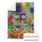 Central African Republic 1958 Blanket Leopard Colorful Paint Splatter Patriotic Flag