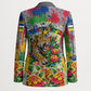 Central African Republic 1958 Blazer Leopard Colorful Paint Splatter Patriotic Flag