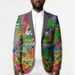 Central African Republic 1958 Blazer Leopard Colorful Paint Splatter Patriotic Flag