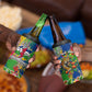 Central African Republic 1958 4 in 1 Can Cooler Tumbler Leopard Colorful Paint Splatter Patriotic Flag
