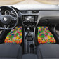 Central African Republic 1958 Car Mats Leopard Colorful Paint Splatter Patriotic Flag