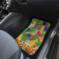 Central African Republic 1958 Car Mats Leopard Colorful Paint Splatter Patriotic Flag