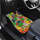 Central African Republic 1958 Car Mats Leopard Colorful Paint Splatter Patriotic Flag
