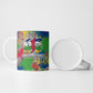 Central African Republic 1958 Ceramic Mug Leopard Colorful Paint Splatter Patriotic Flag