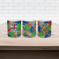 Central African Republic 1958 Ceramic Mug Leopard Colorful Paint Splatter Patriotic Flag