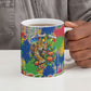 Central African Republic 1958 Ceramic Mug Leopard Colorful Paint Splatter Patriotic Flag