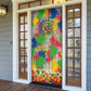 Central African Republic 1958 Door Cover Leopard Colorful Paint Splatter Patriotic Flag